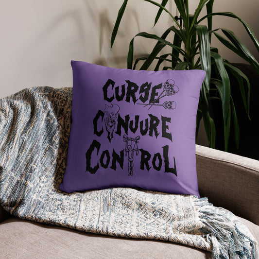 Curse, Conjure, Control - Purple Pillow
