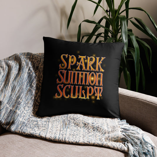 Spark, Summon, Sculpt - Black Pillow