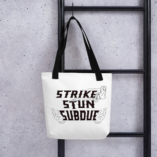 Strike, Stun, Subdue - White Tote bag