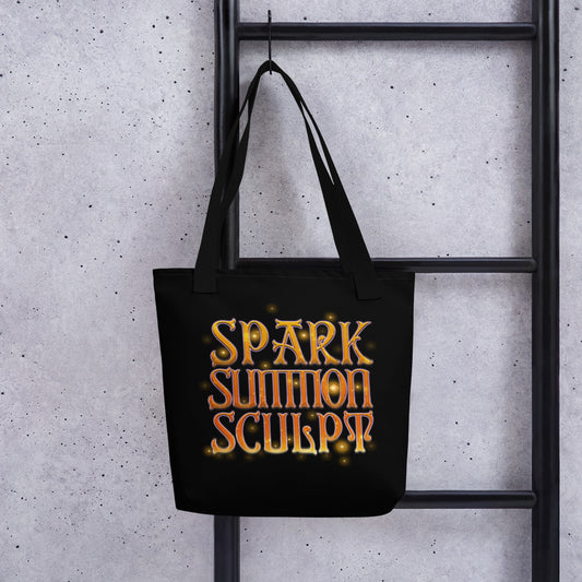 Spark, Summon, Sculpt - Black Tote bag