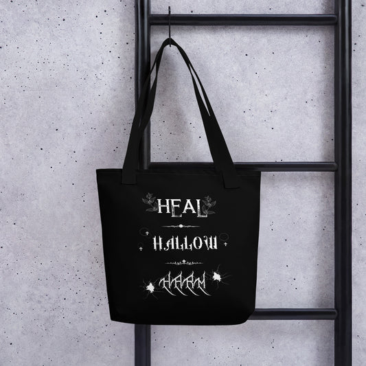 Heal, Hallow, Harm - Black Tote bag
