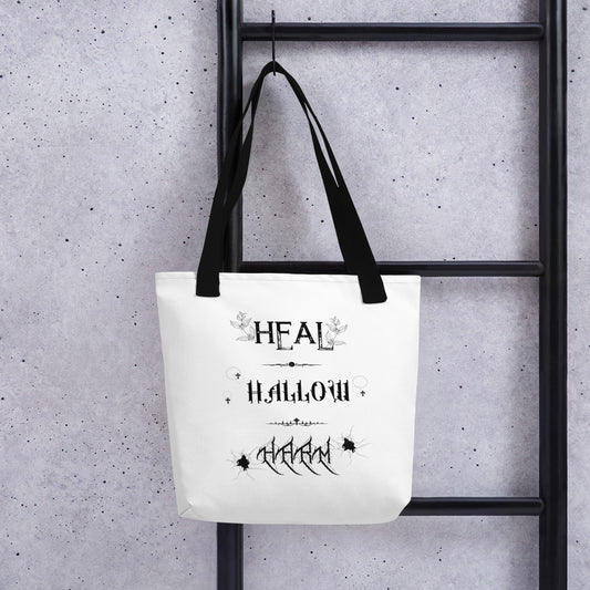 Heal, Hallow, Harm - White Tote bag