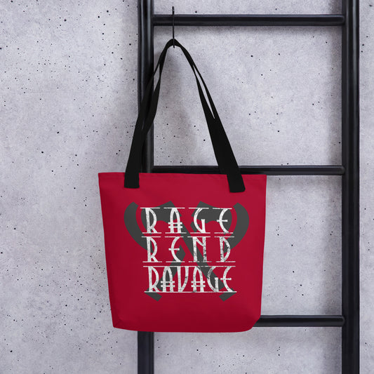 Rage, Rend, Ravage - Red Tote bag
