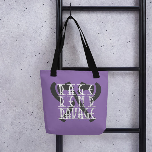 Rage, Rend, Ravage - Purple Tote bag