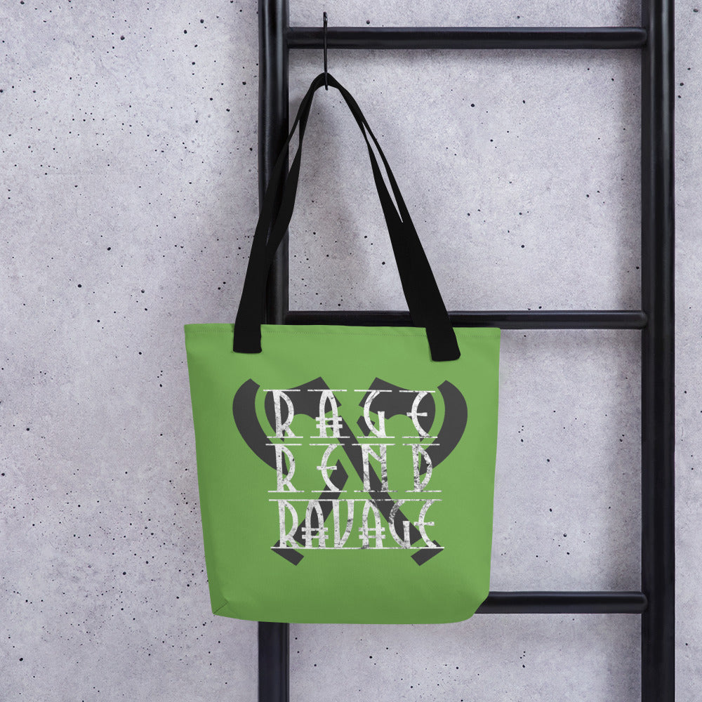 Rage, Rend, Ravage - Green Tote bag