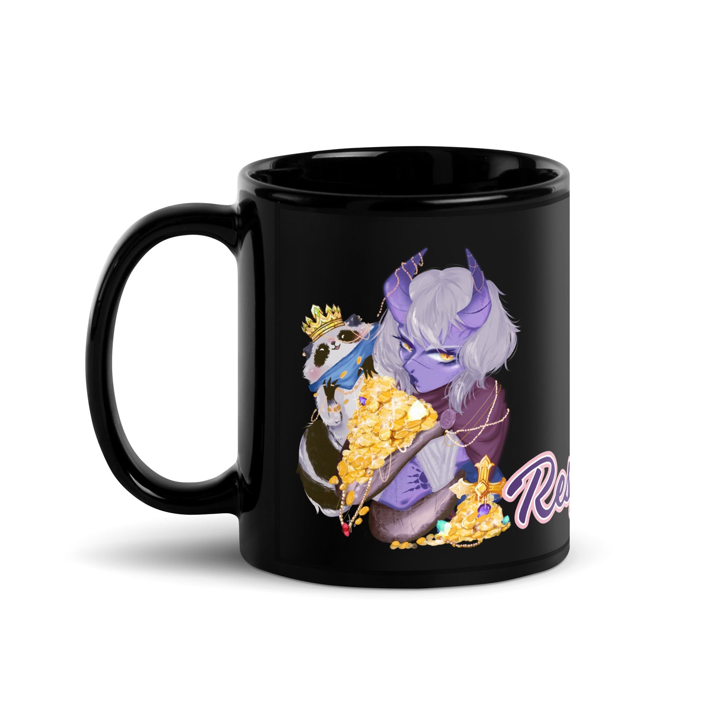Respect My Loot - Black Glossy Mug