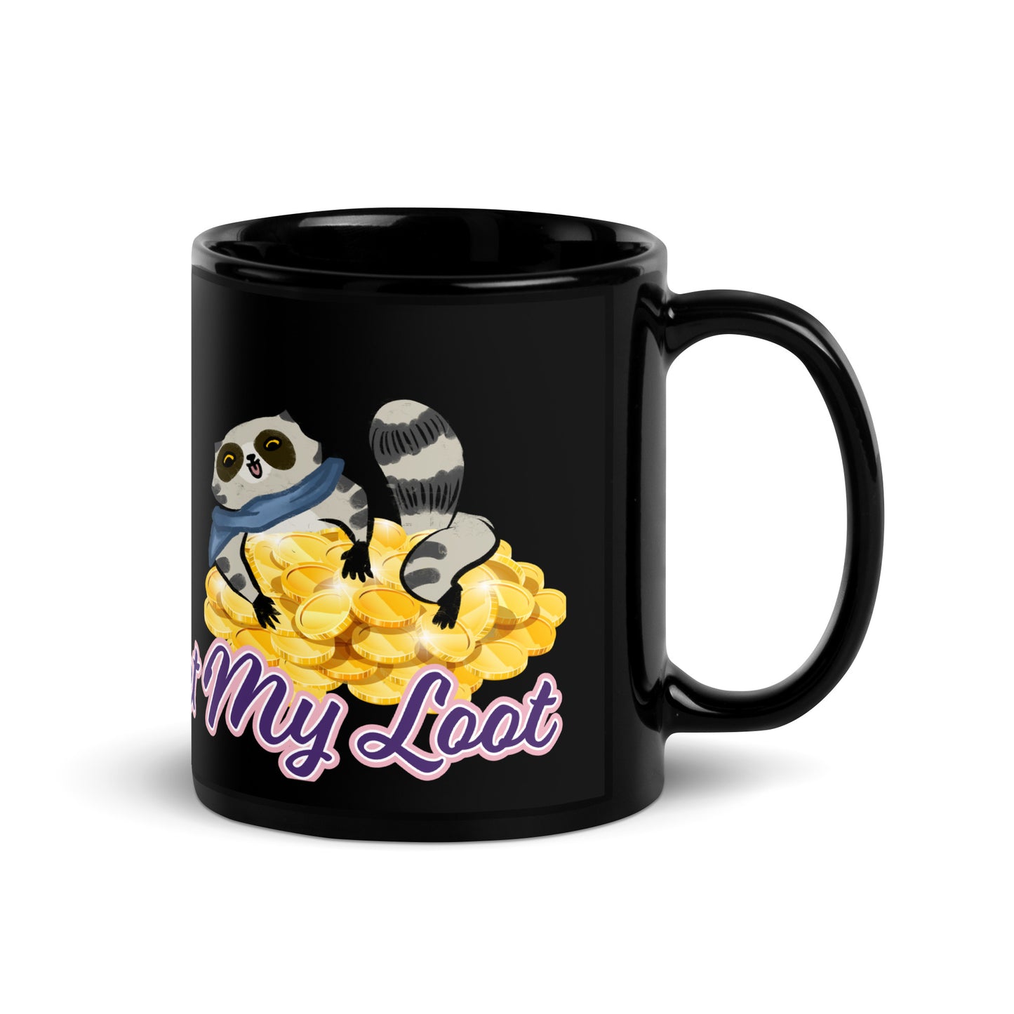 Respect My Loot - Black Glossy Mug