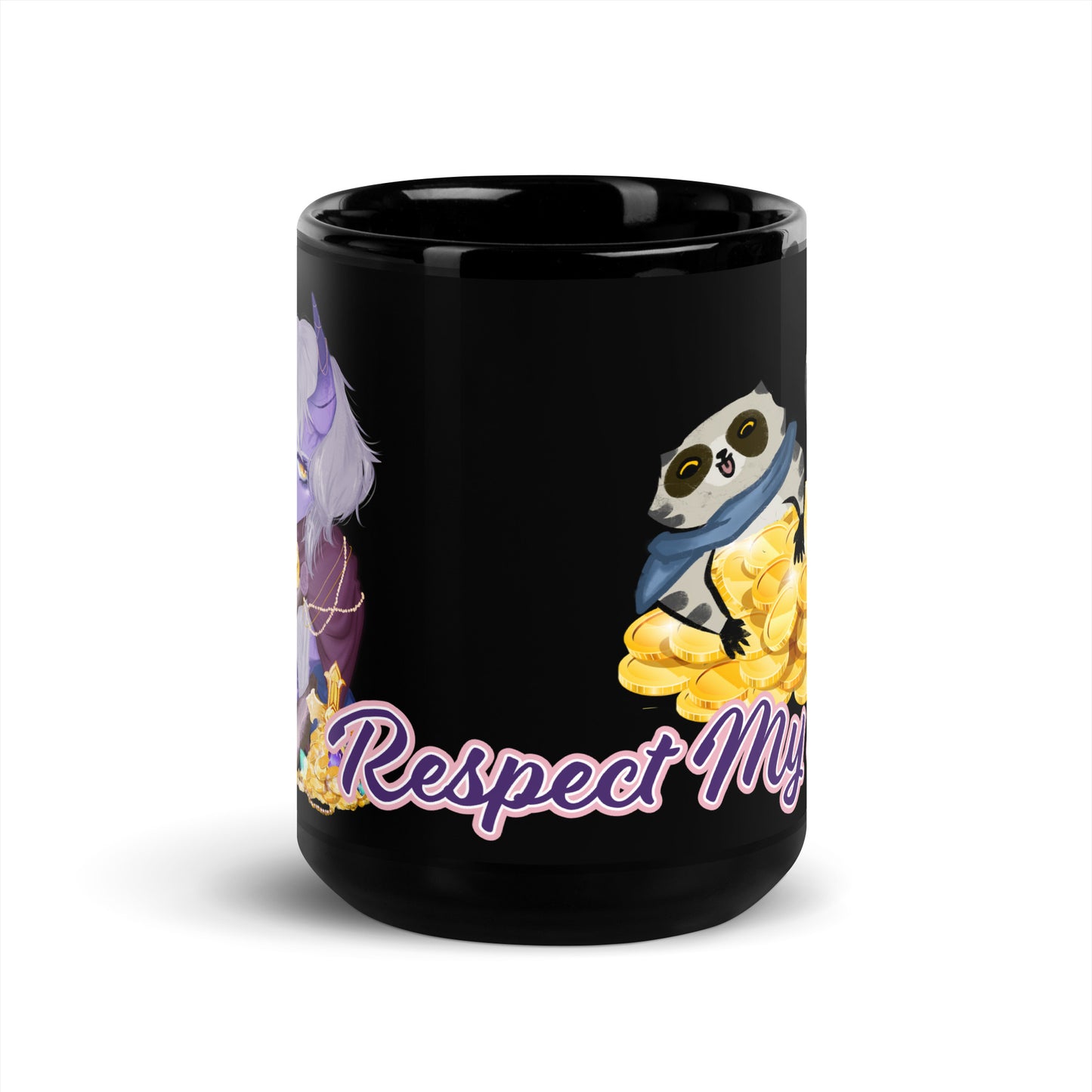 Respect My Loot - Black Glossy Mug