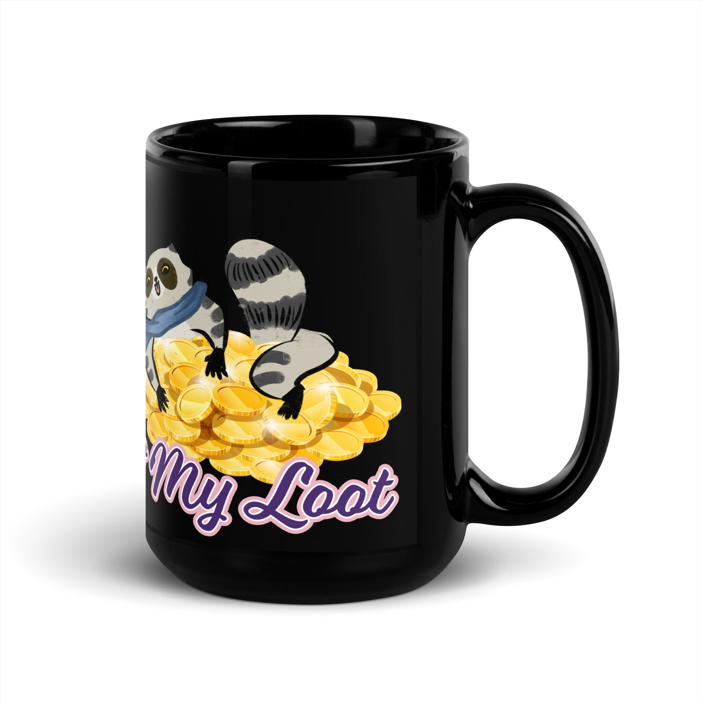 Respect My Loot - Black Glossy Mug