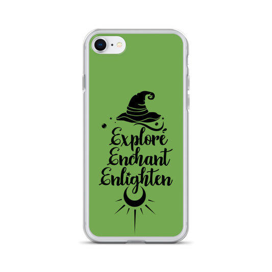 Explore, Enchant, Enlighten - Green and Clear Case for iPhone®