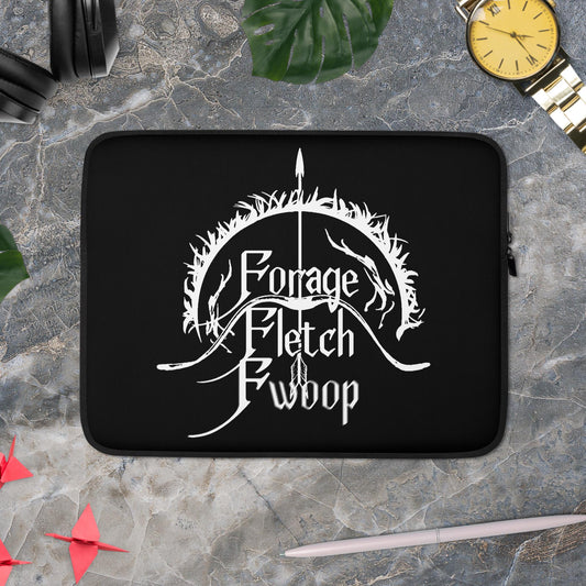 Forage, Fletch, Fwoop - Black Laptop Sleeve