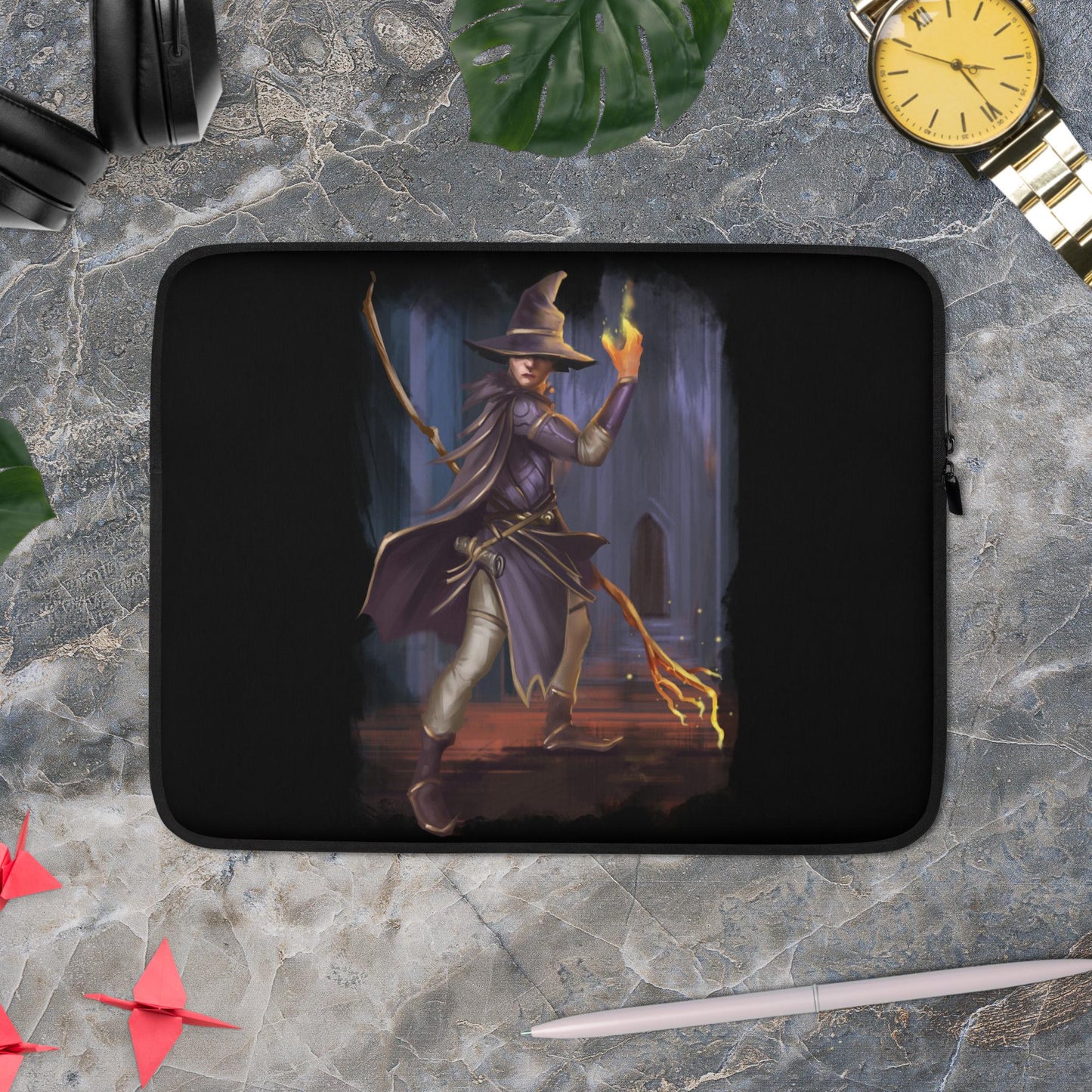 Sorcerer by JRD - Black Laptop Sleeve