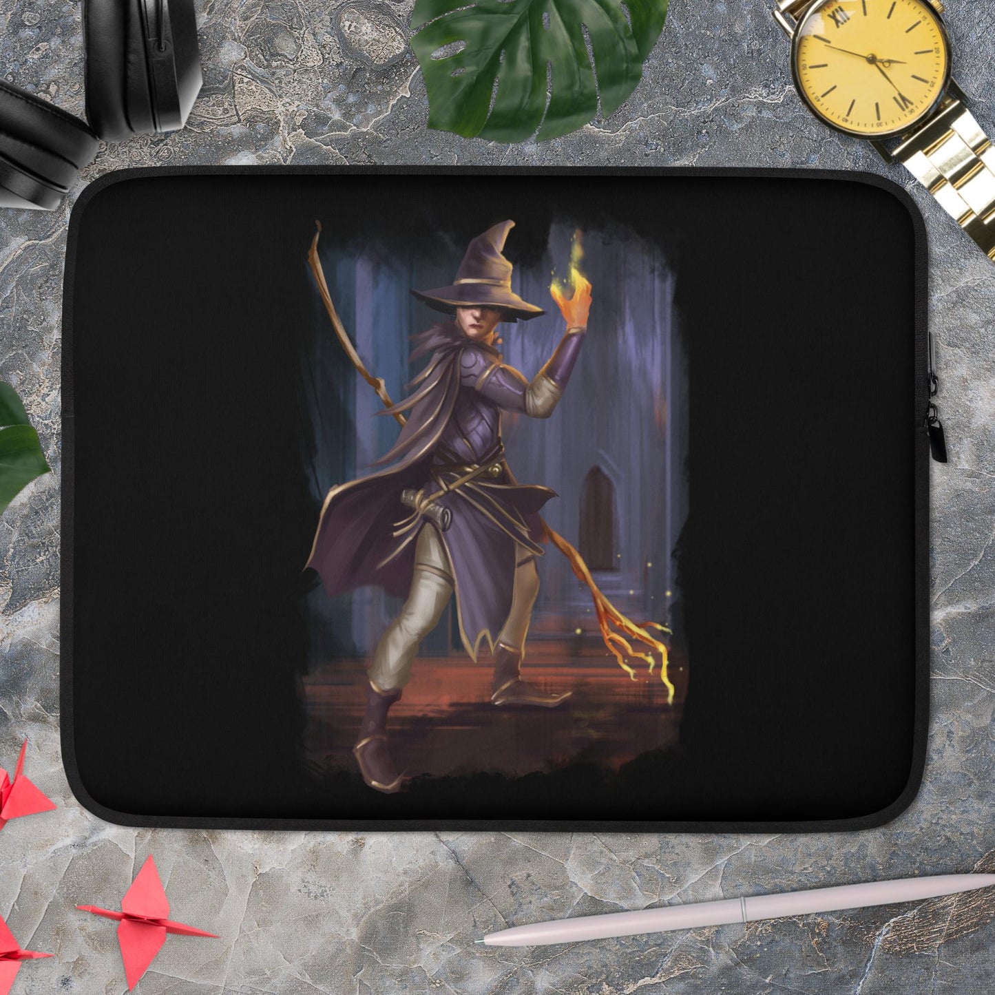 Sorcerer by JRD - Black Laptop Sleeve