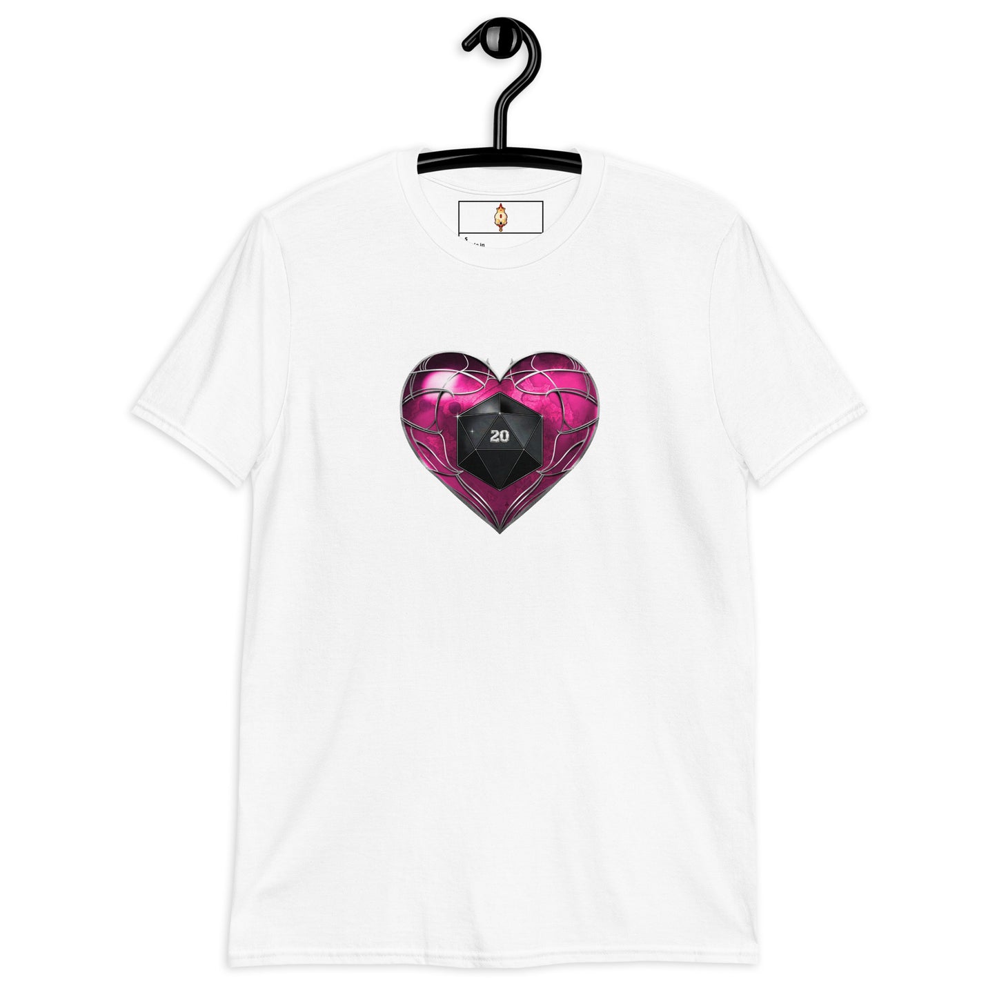 D20 Heart (Pink) Short-Sleeve Unisex T-Shirt