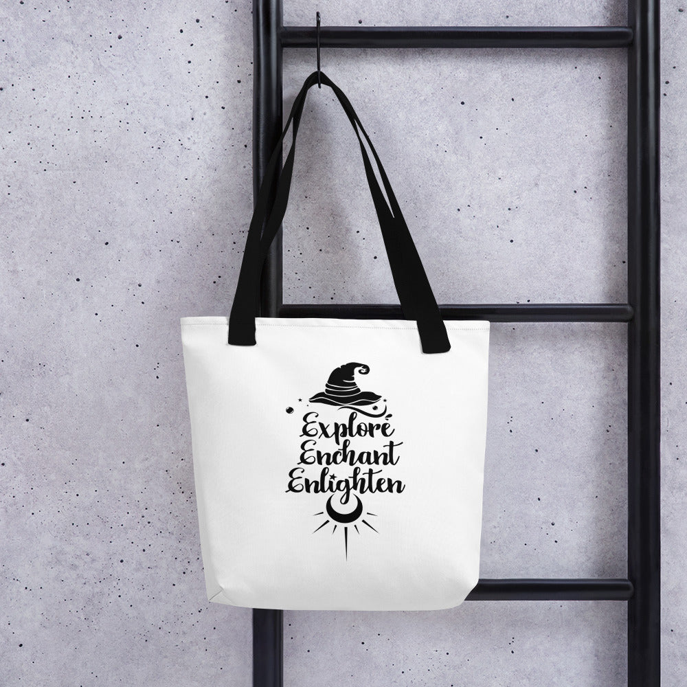 Explore, Enchant, Enlighten - White Tote bag