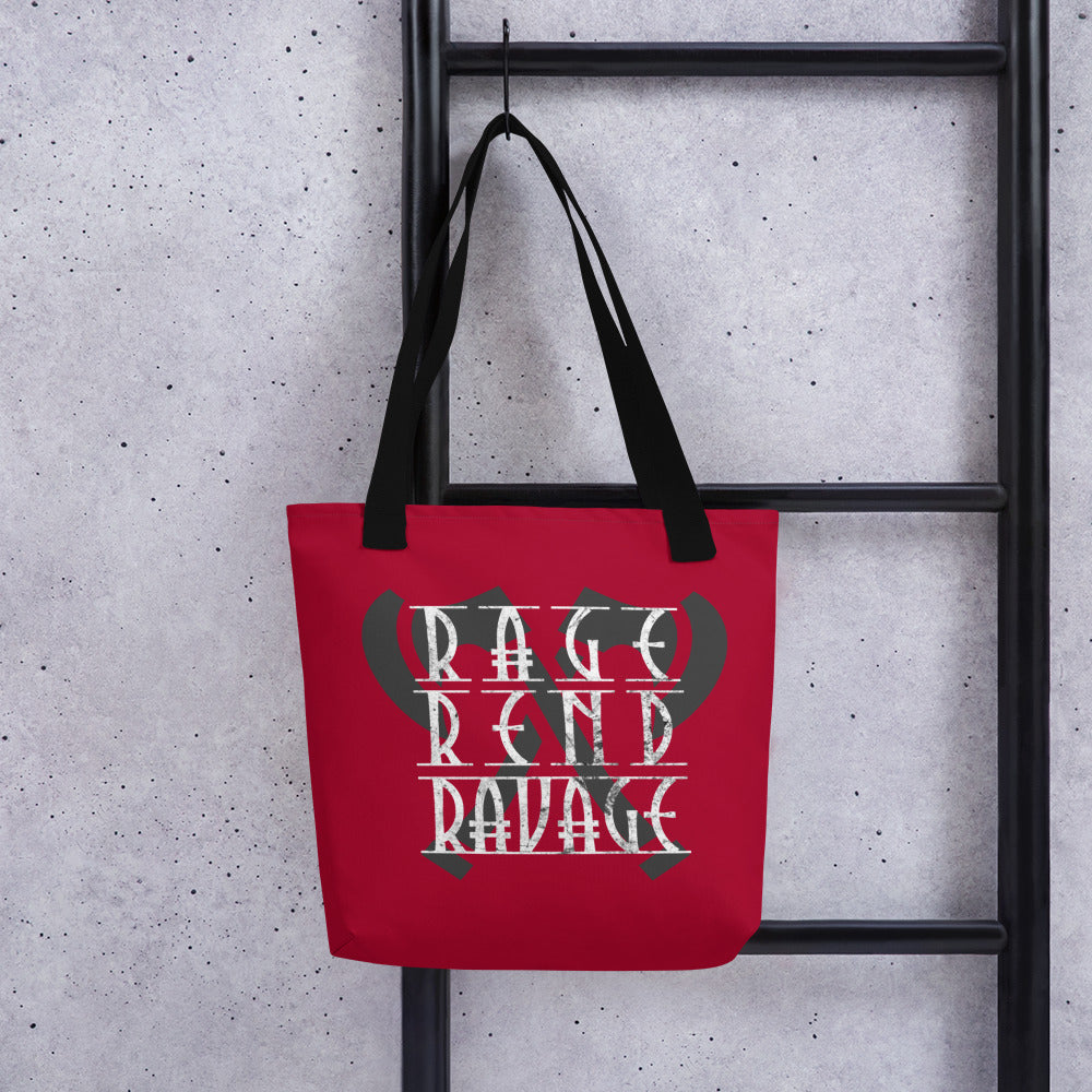 Rage, Rend, Ravage - Red Tote bag