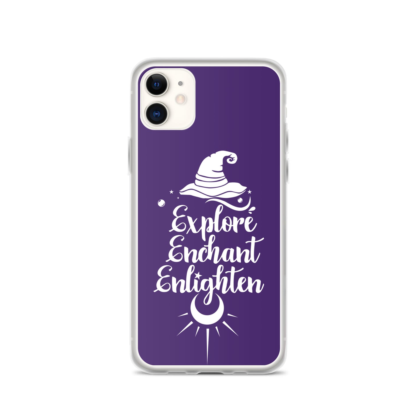 Explore, Enchant, Enlighten - Purple and Clear Case for iPhone®