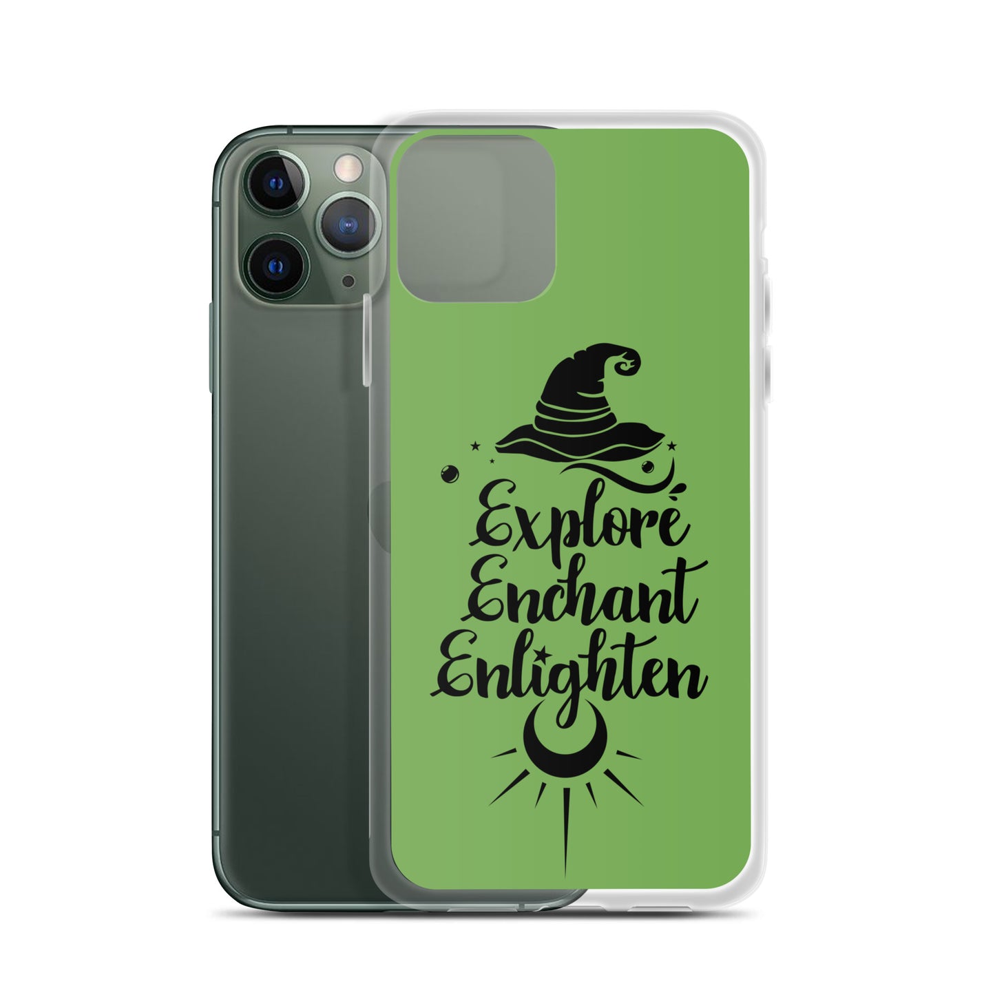 Explore, Enchant, Enlighten - Green and Clear Case for iPhone®