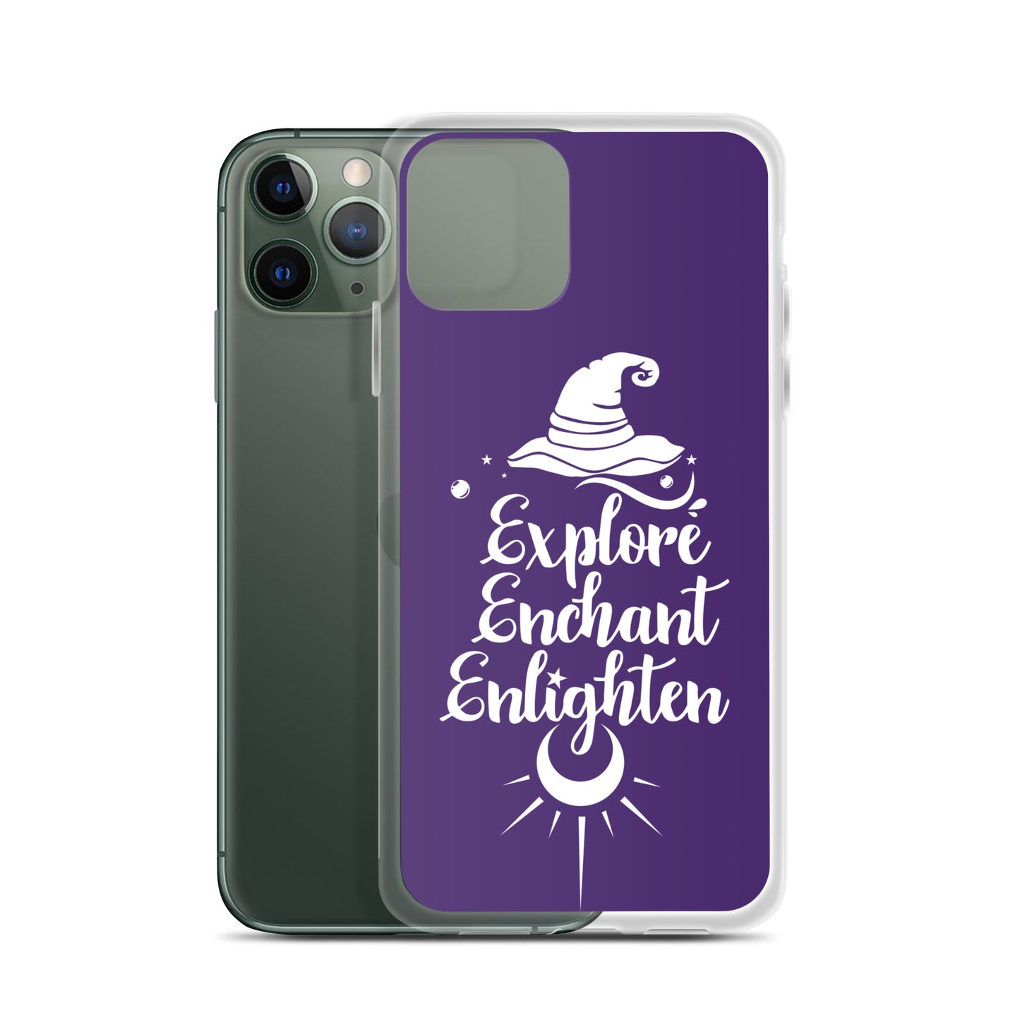 Explore, Enchant, Enlighten - Purple and Clear Case for iPhone®