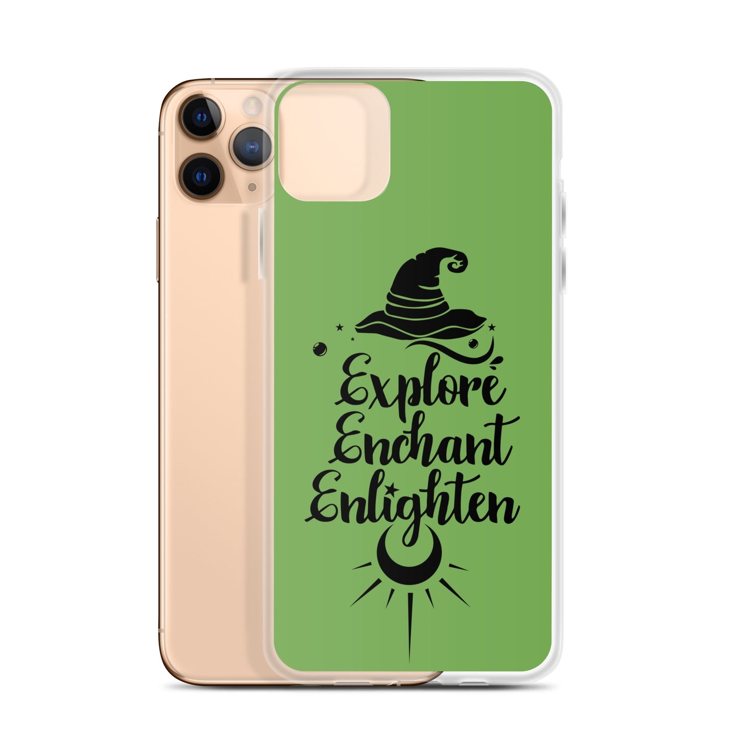 Explore, Enchant, Enlighten - Green and Clear Case for iPhone®