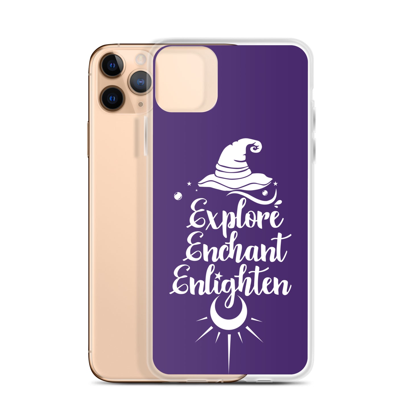 Explore, Enchant, Enlighten - Purple and Clear Case for iPhone®