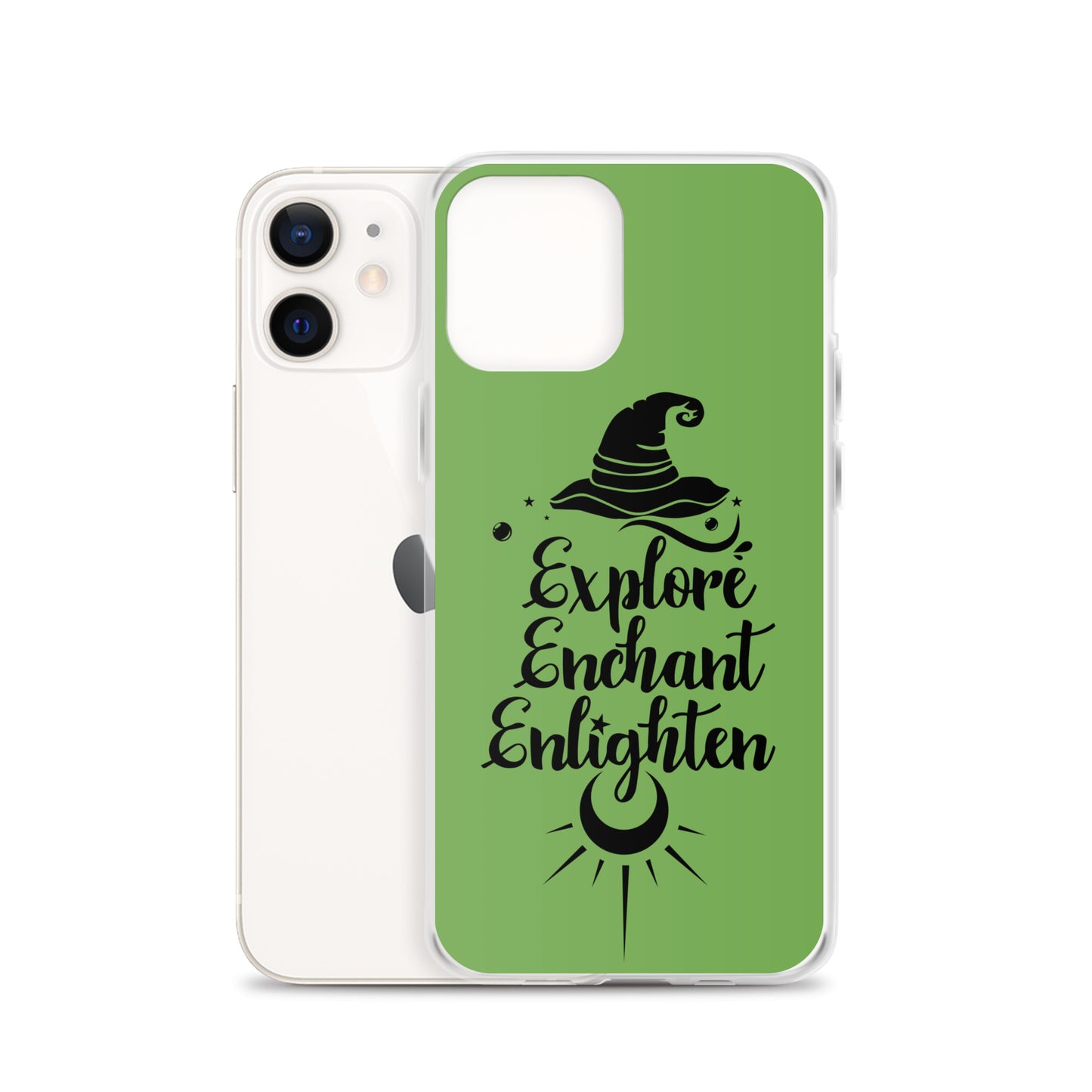 Explore, Enchant, Enlighten - Green and Clear Case for iPhone®