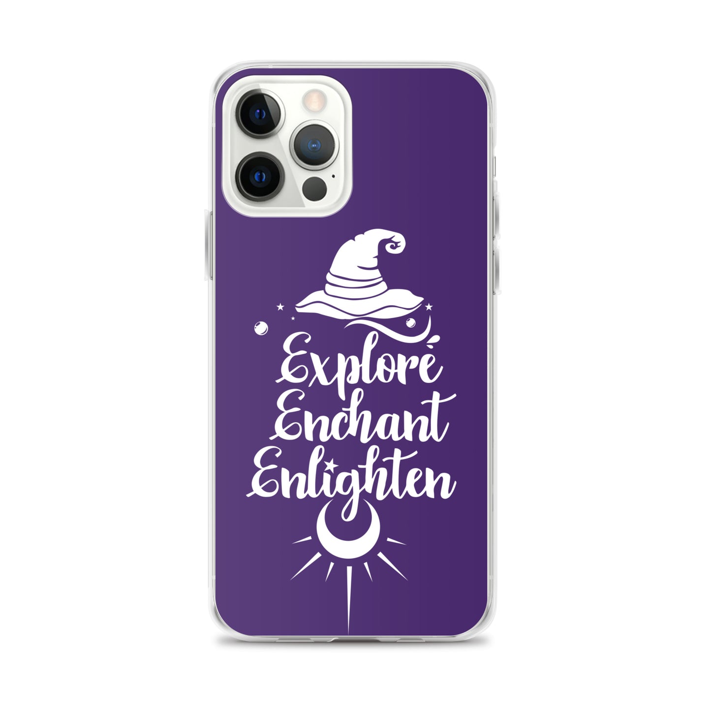 Explore, Enchant, Enlighten - Purple and Clear Case for iPhone®