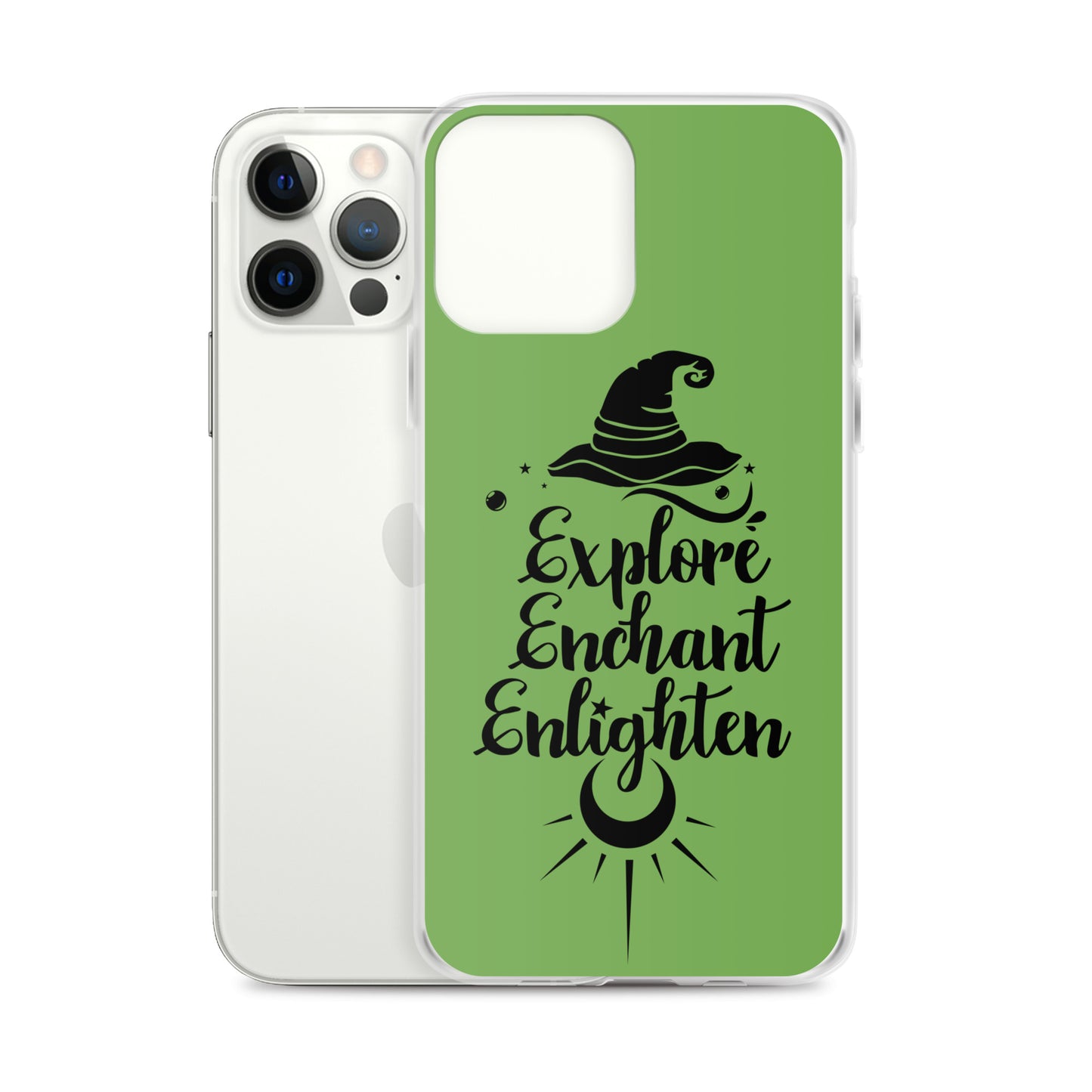 Explore, Enchant, Enlighten - Green and Clear Case for iPhone®