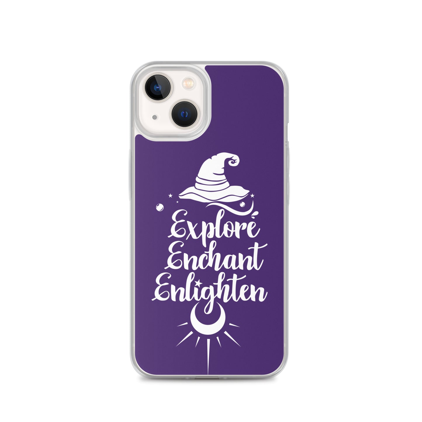 Explore, Enchant, Enlighten - Purple and Clear Case for iPhone®