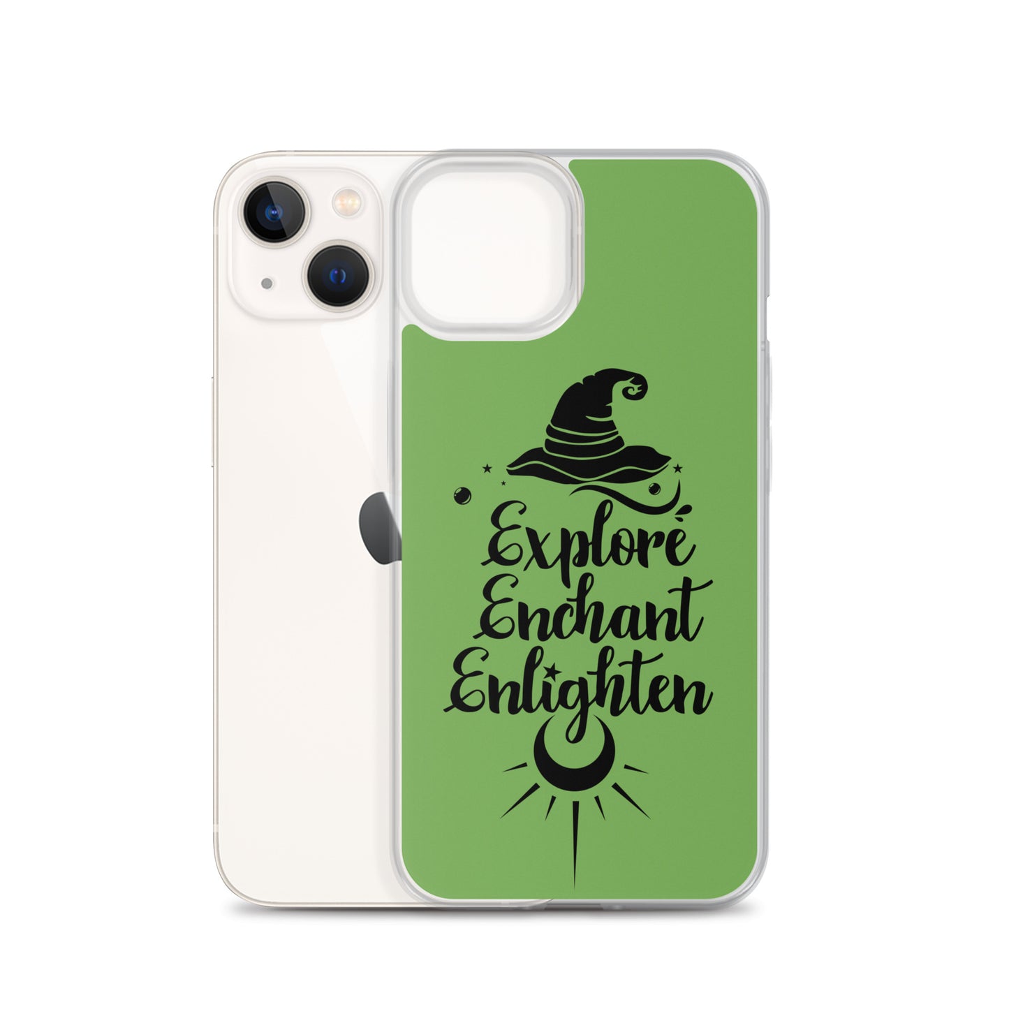 Explore, Enchant, Enlighten - Green and Clear Case for iPhone®