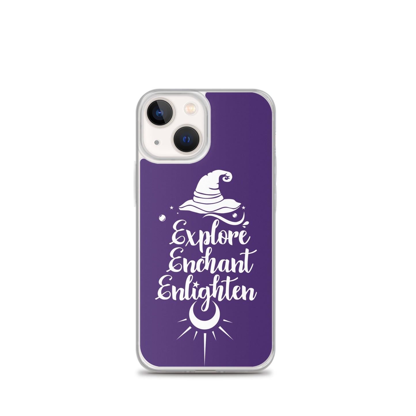 Explore, Enchant, Enlighten - Purple and Clear Case for iPhone®