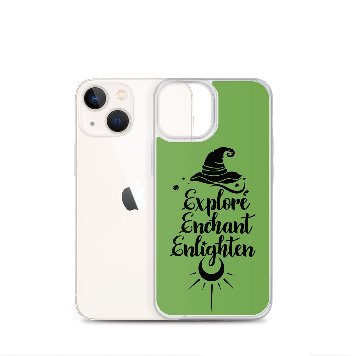 Explore, Enchant, Enlighten - Green and Clear Case for iPhone®