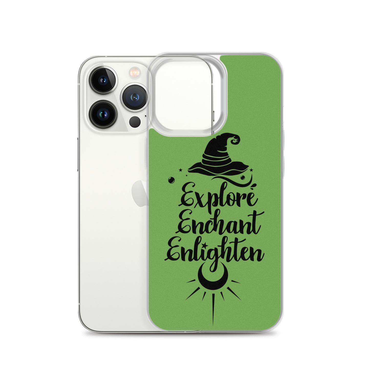 Explore, Enchant, Enlighten - Green and Clear Case for iPhone®