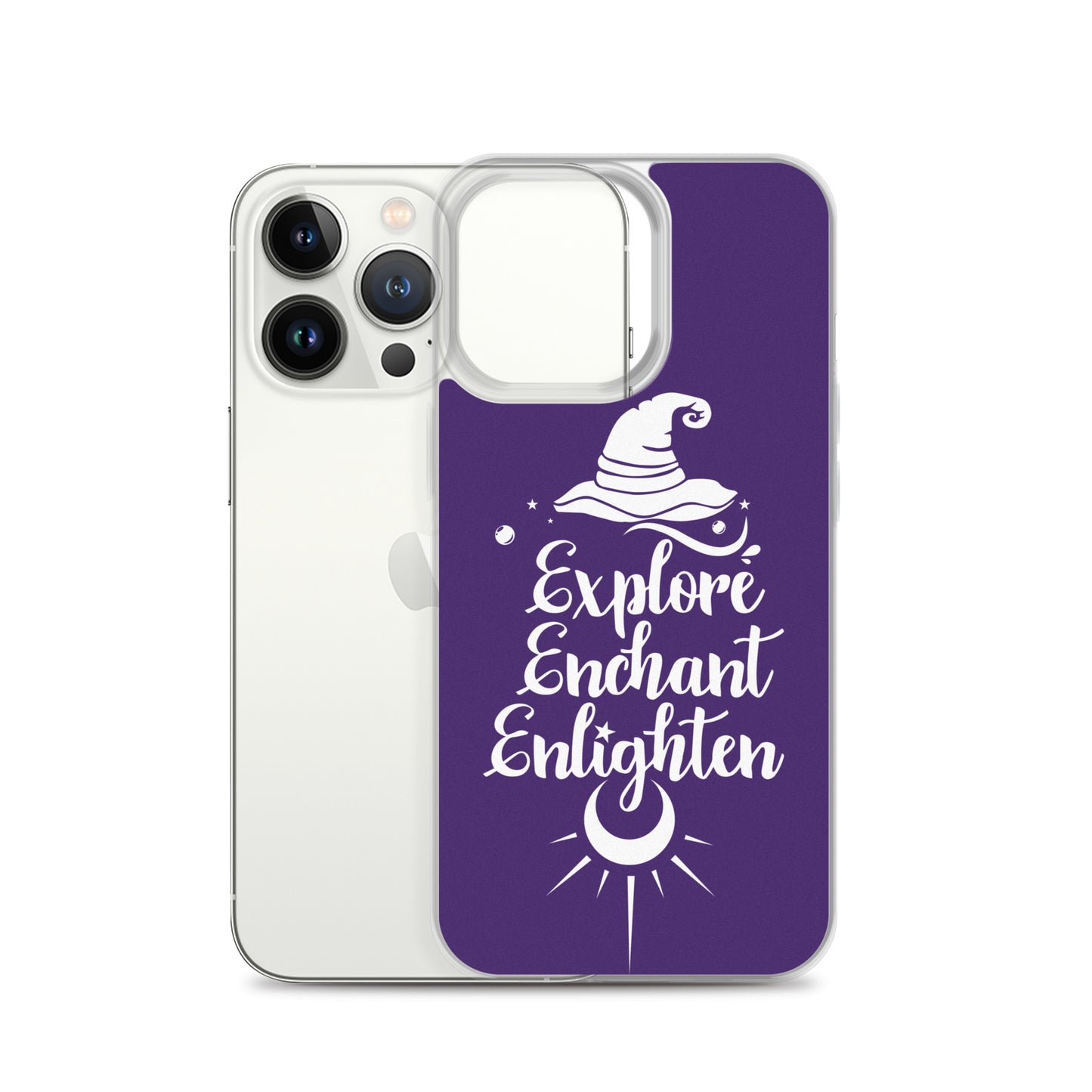 Explore, Enchant, Enlighten - Purple and Clear Case for iPhone®