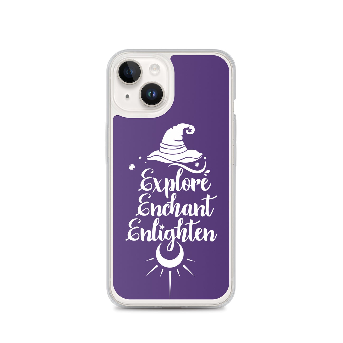 Explore, Enchant, Enlighten - Purple and Clear Case for iPhone®