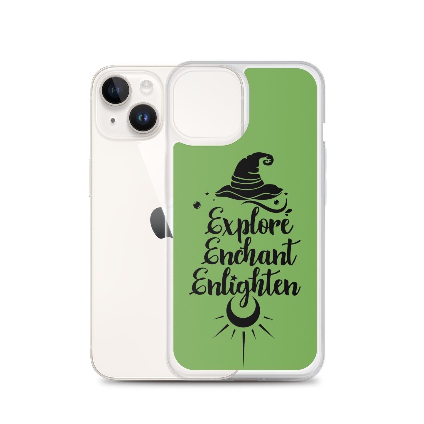 Explore, Enchant, Enlighten - Green and Clear Case for iPhone®