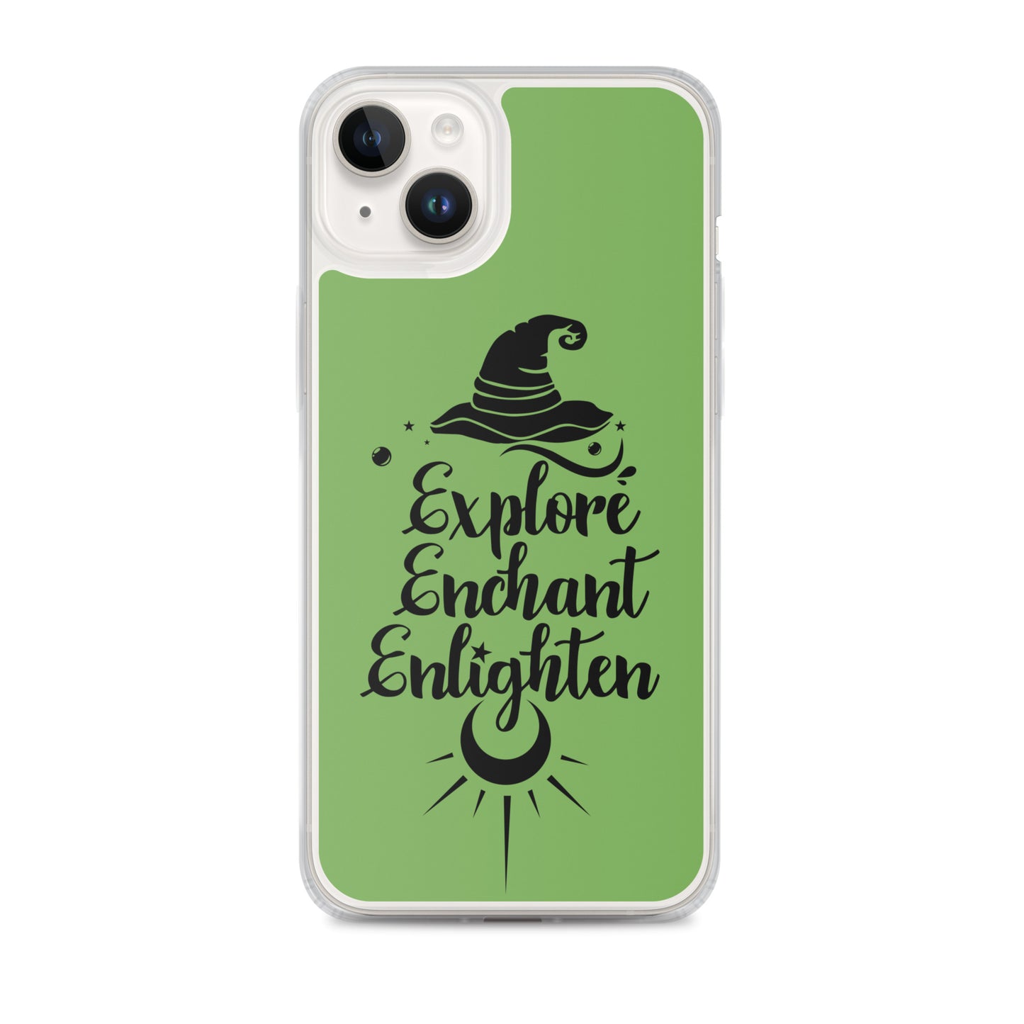 Explore, Enchant, Enlighten - Green and Clear Case for iPhone®