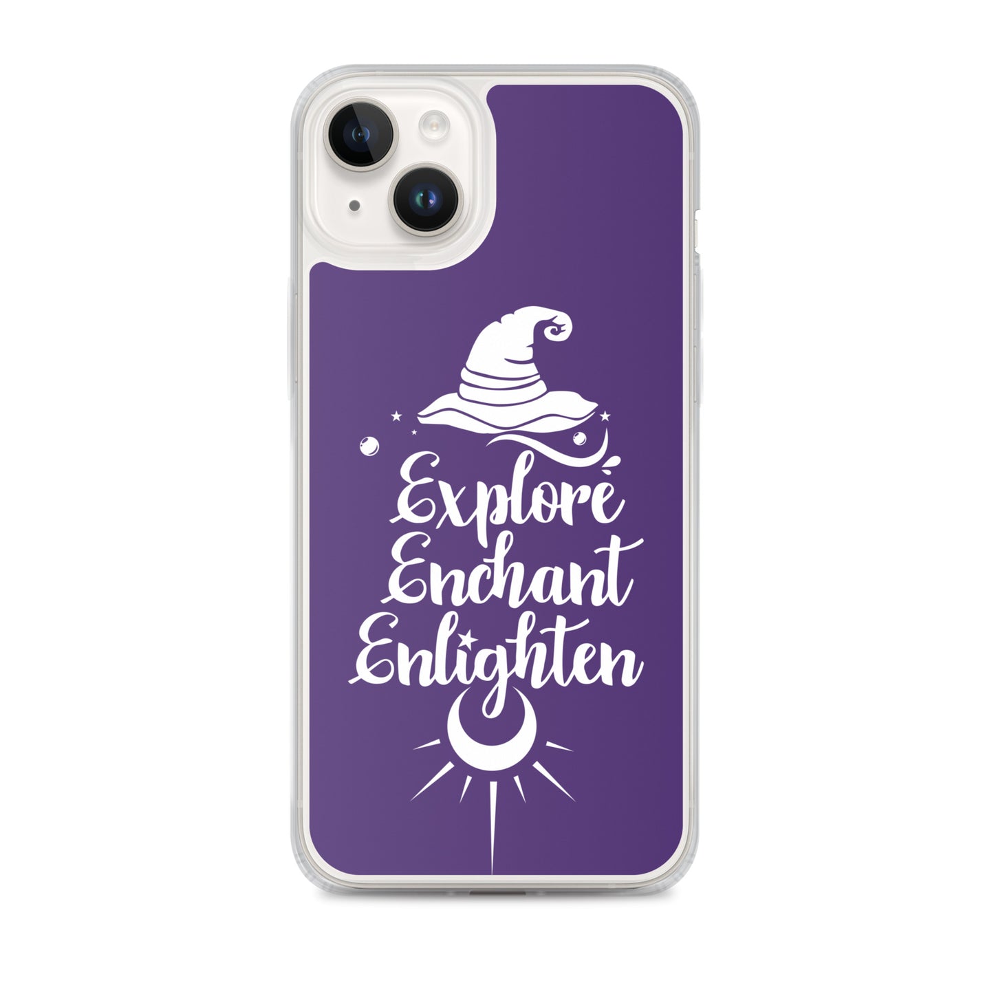 Explore, Enchant, Enlighten - Purple and Clear Case for iPhone®