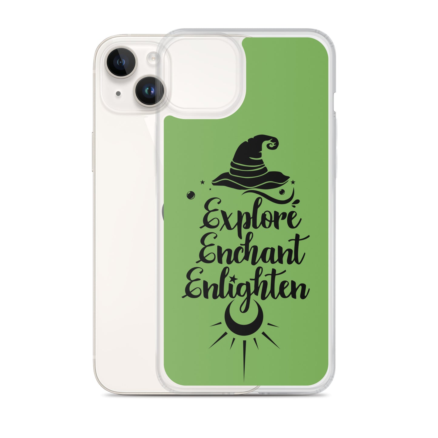 Explore, Enchant, Enlighten - Green and Clear Case for iPhone®