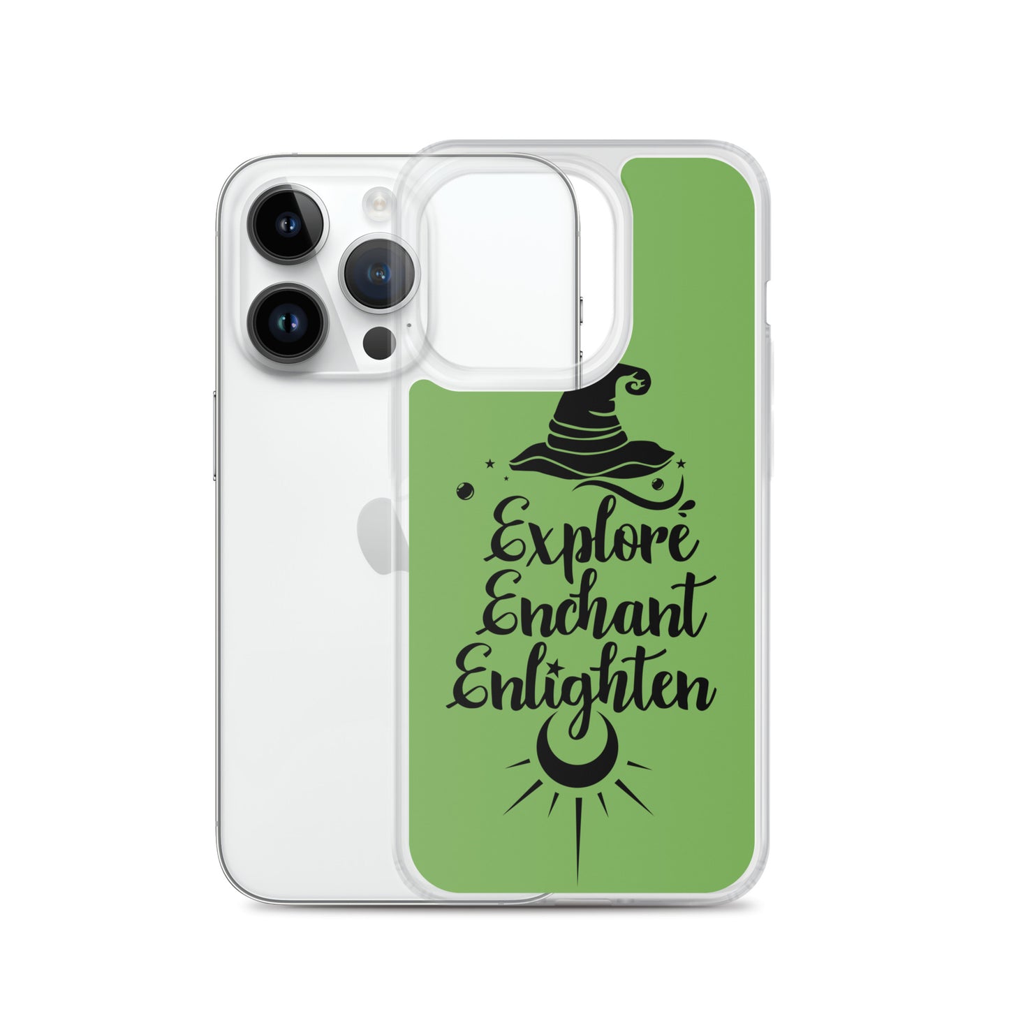 Explore, Enchant, Enlighten - Green and Clear Case for iPhone®