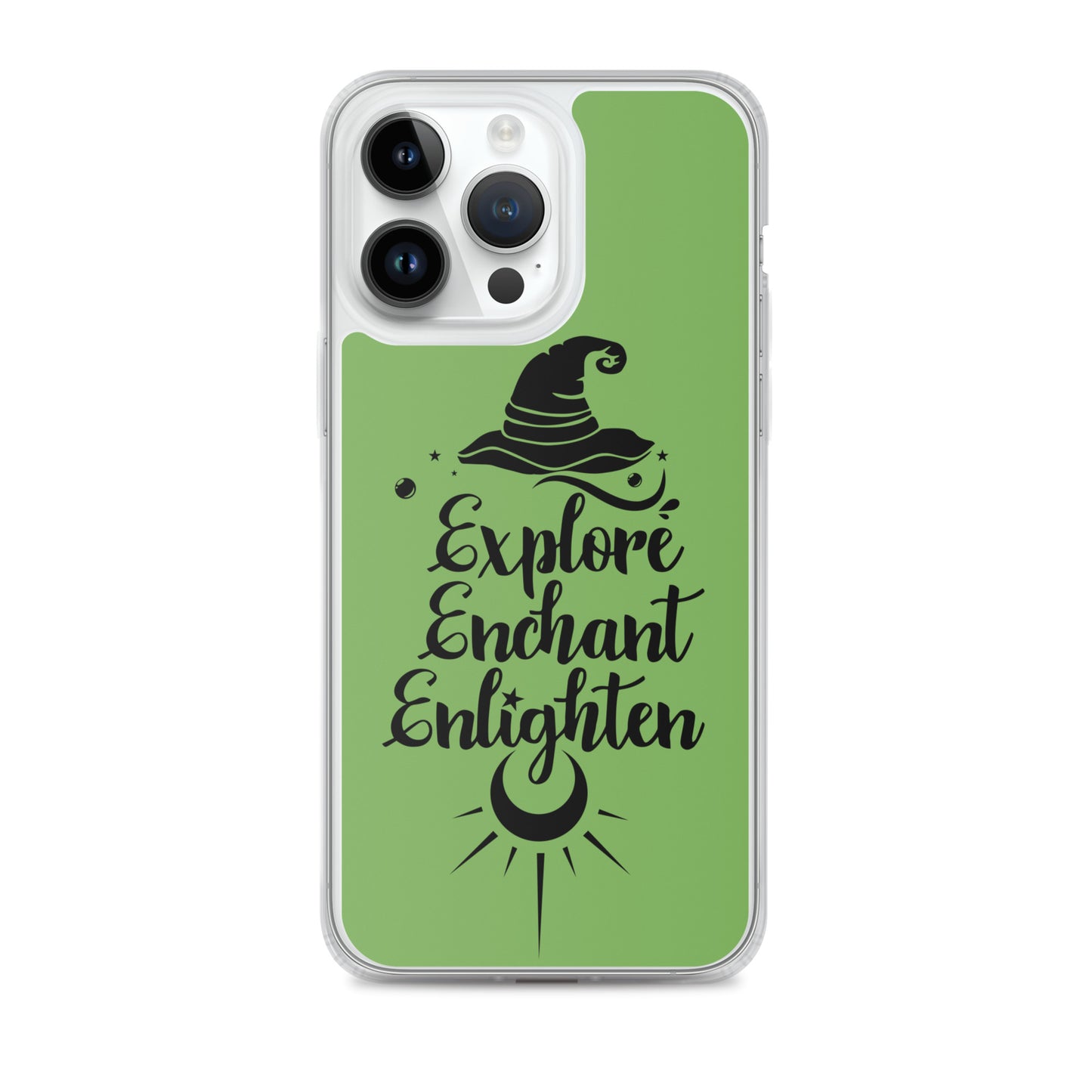 Explore, Enchant, Enlighten - Green and Clear Case for iPhone®