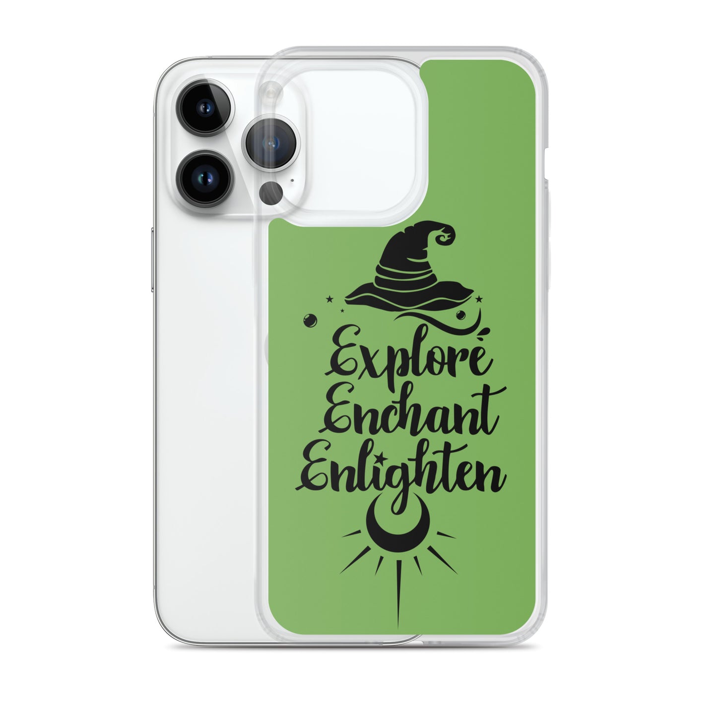 Explore, Enchant, Enlighten - Green and Clear Case for iPhone®