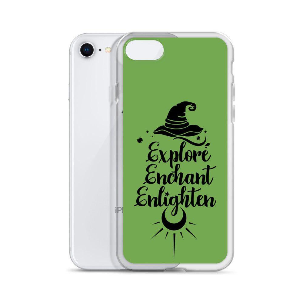 Explore, Enchant, Enlighten - Green and Clear Case for iPhone®