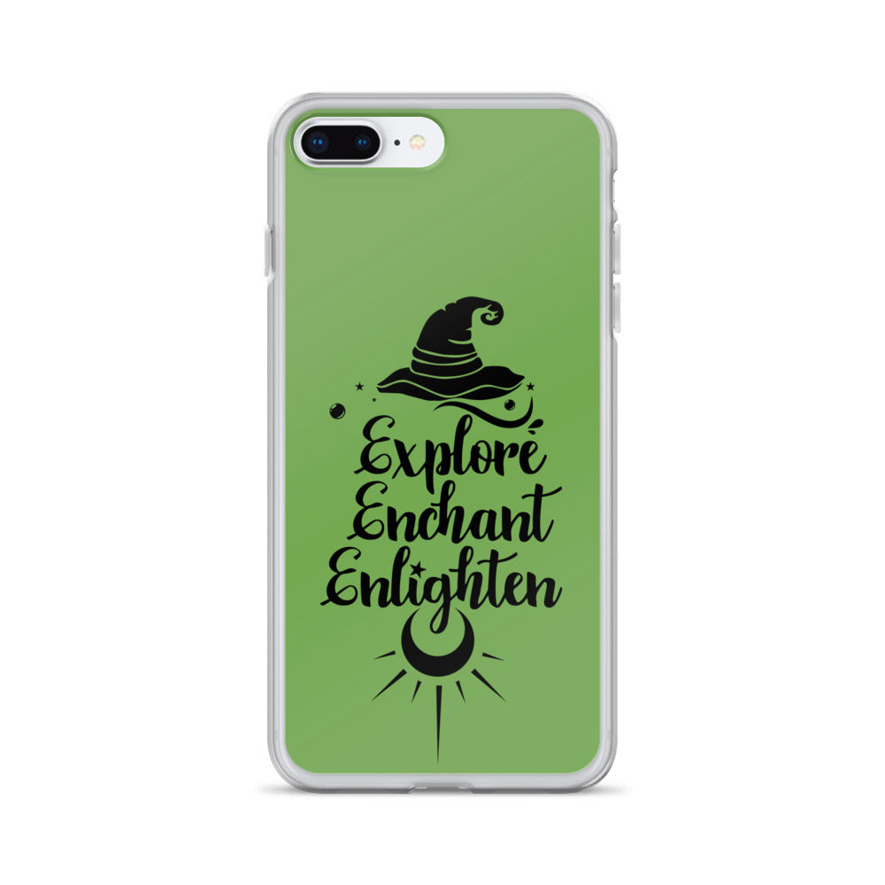 Explore, Enchant, Enlighten - Green and Clear Case for iPhone®