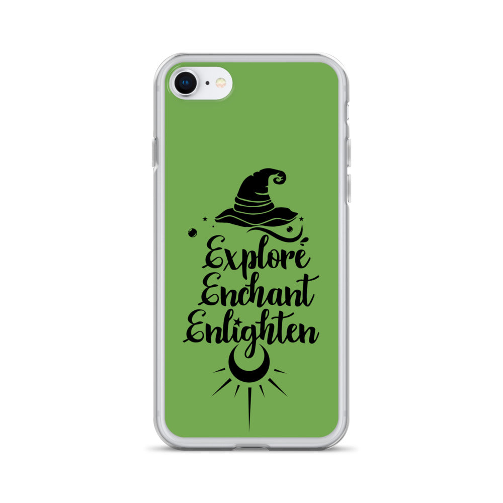 Explore, Enchant, Enlighten - Green and Clear Case for iPhone®