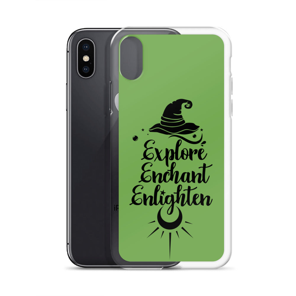 Explore, Enchant, Enlighten - Green and Clear Case for iPhone®