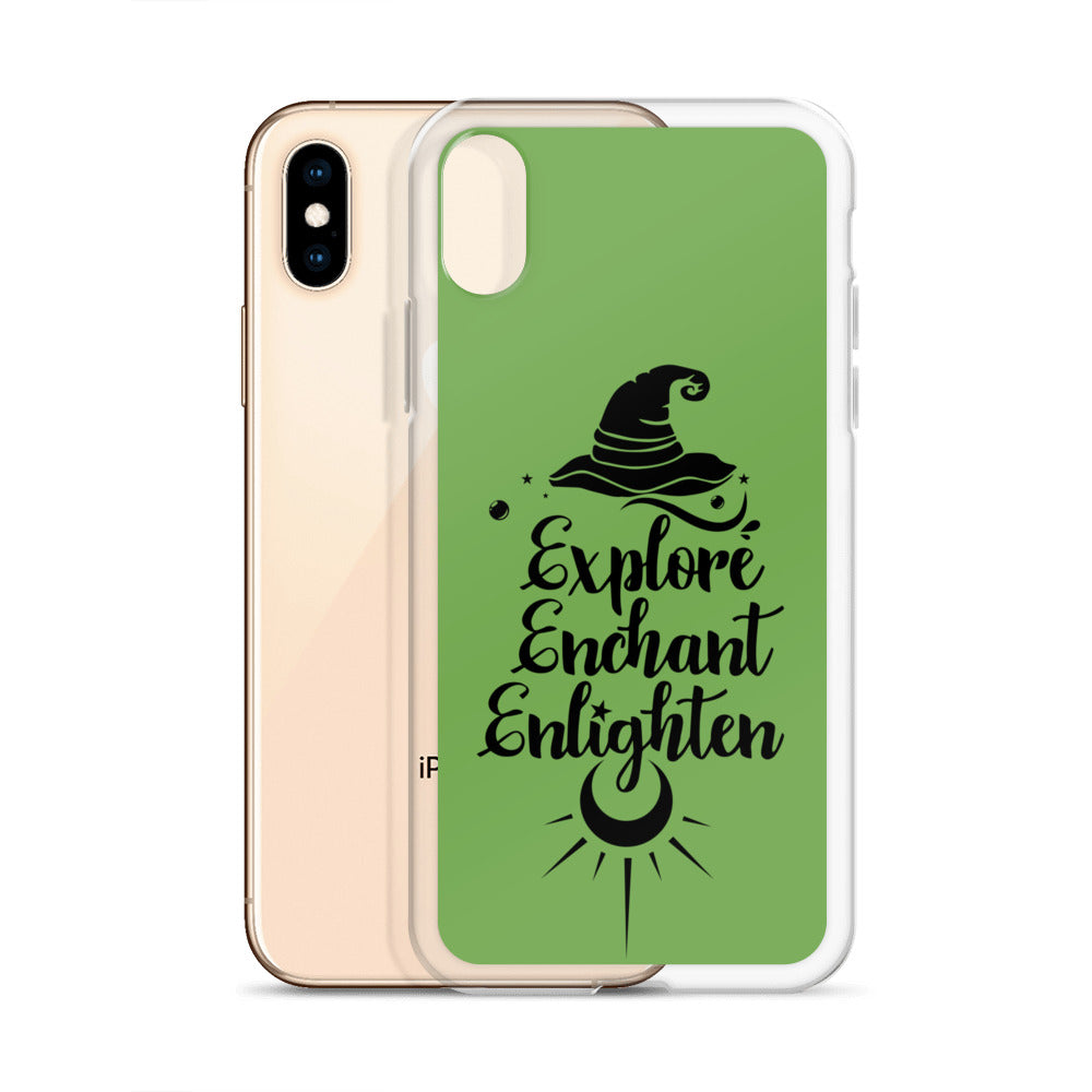 Explore, Enchant, Enlighten - Green and Clear Case for iPhone®