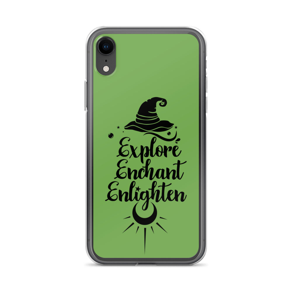 Explore, Enchant, Enlighten - Green and Clear Case for iPhone®