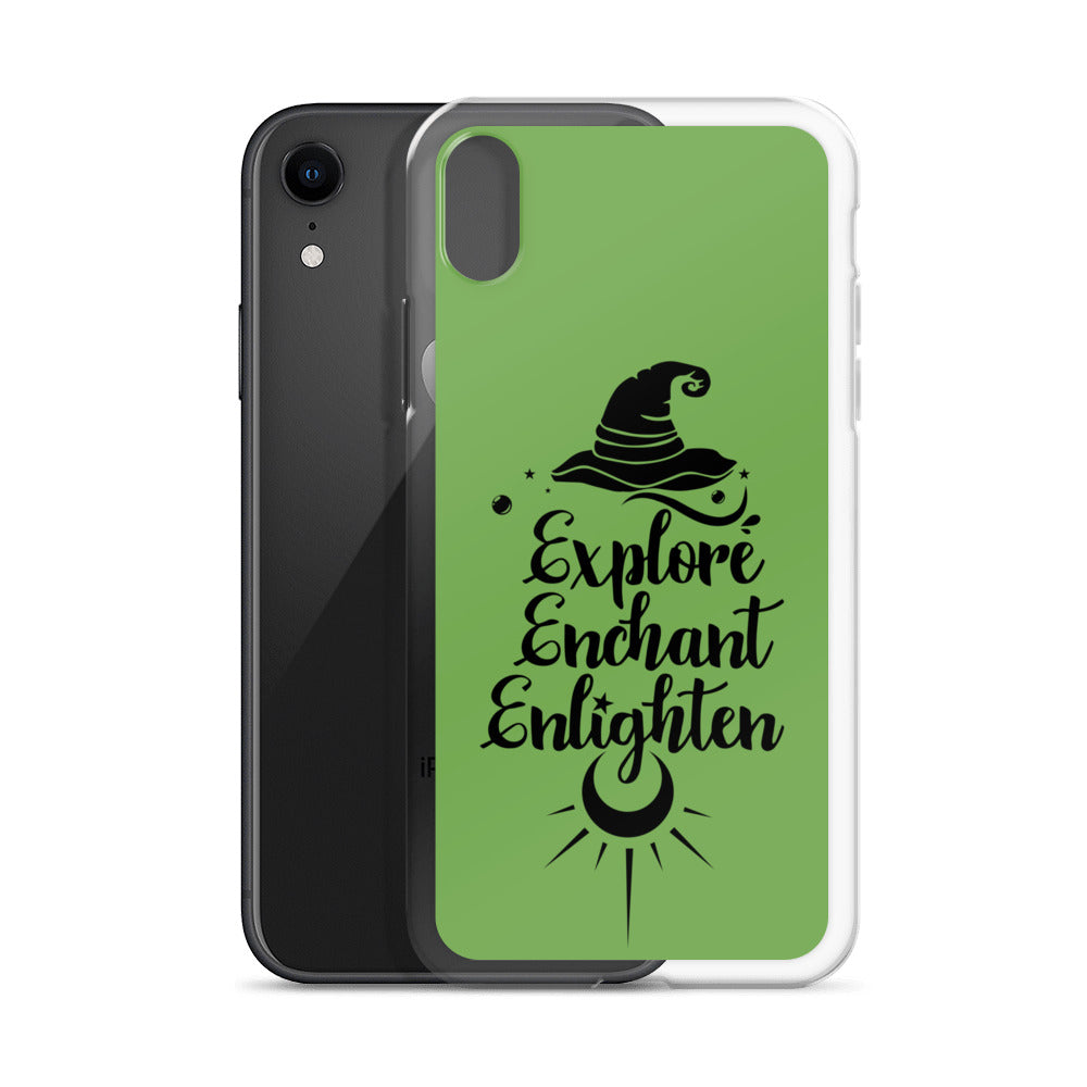 Explore, Enchant, Enlighten - Green and Clear Case for iPhone®