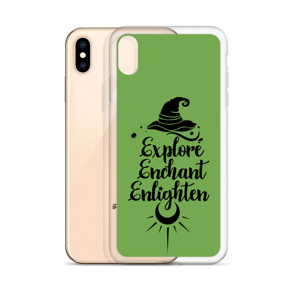 Explore, Enchant, Enlighten - Green and Clear Case for iPhone®